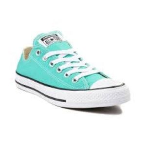 USED ONCE teal converse
